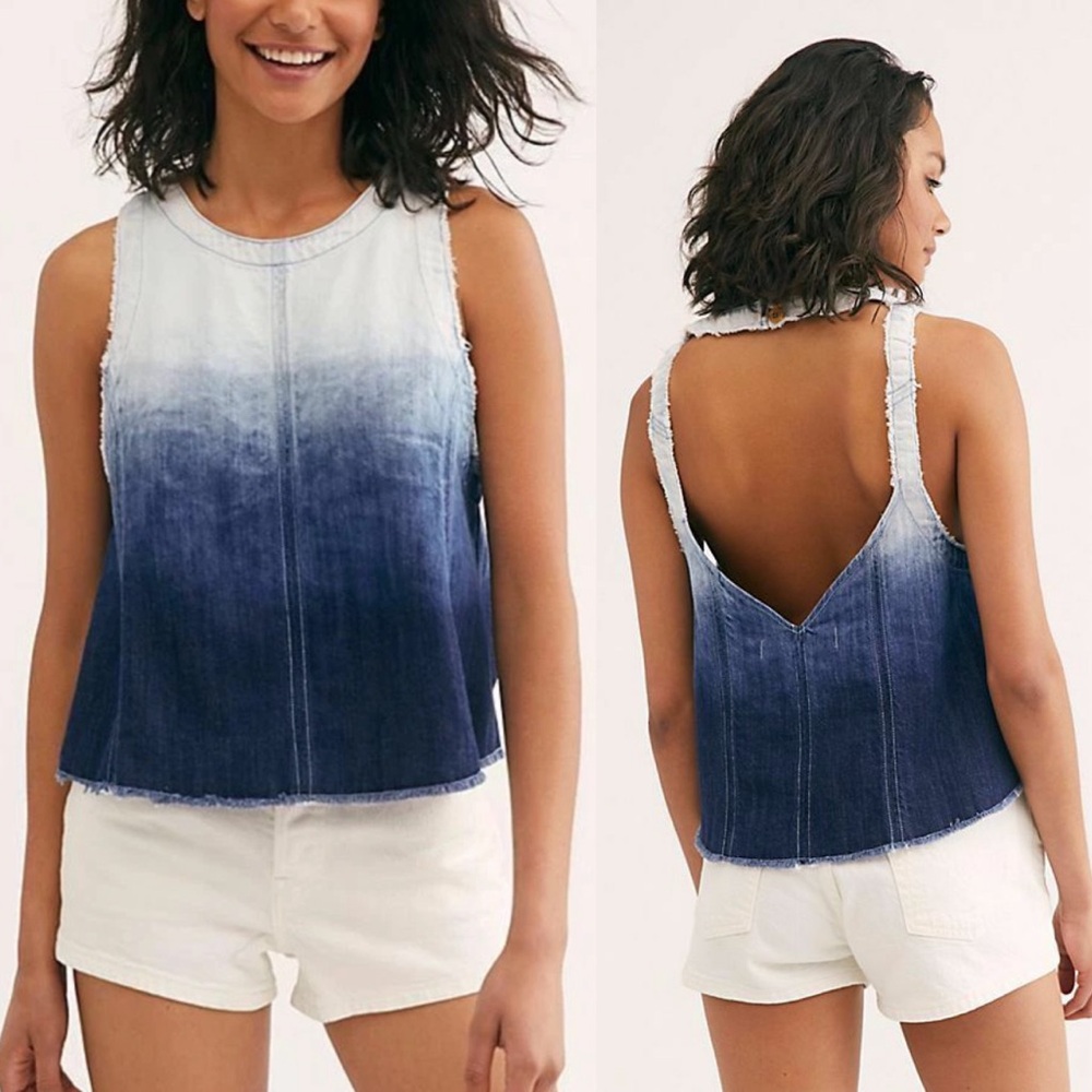 Free People We the Free Call on Me Top Tie Dye size Small S